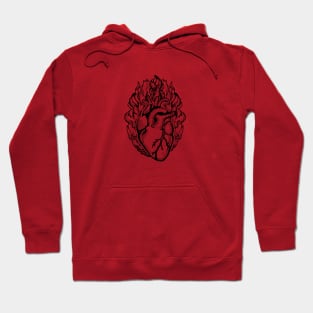 burning heart Anatomical heart t-shirt Hoodie